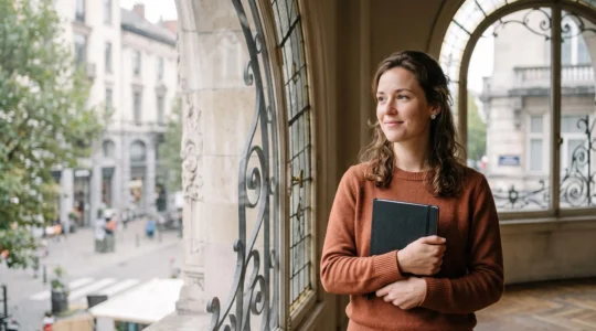 Femme sereine évoquant la prise en main de sa santé intime et de sa contraception en toute confiance